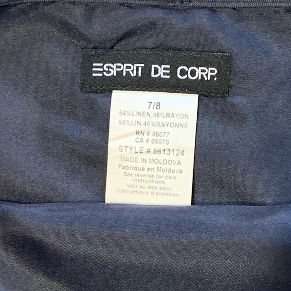 ESPRIT DE CORP. Linen/rayon pant set medium blue - Picture 7 of 8